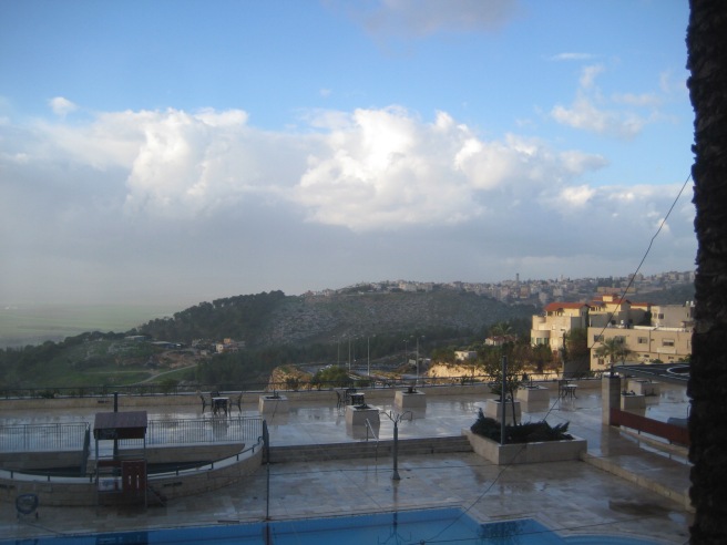 Paul's view from the hotel in Nazareth (oh yes, I am jealous)